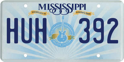 MS license plate HUH392