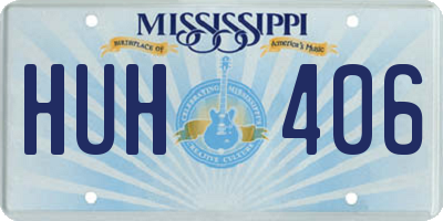 MS license plate HUH406