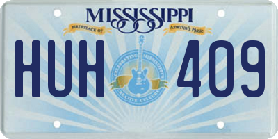 MS license plate HUH409