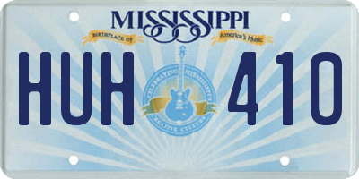 MS license plate HUH410
