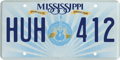 MS license plate HUH412