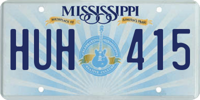 MS license plate HUH415