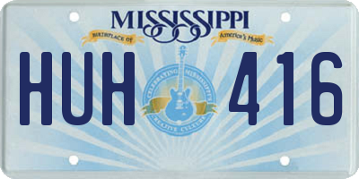 MS license plate HUH416