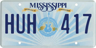 MS license plate HUH417