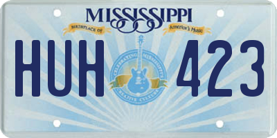 MS license plate HUH423