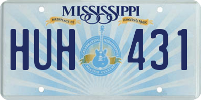 MS license plate HUH431