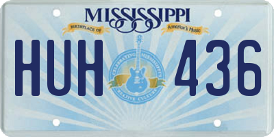 MS license plate HUH436