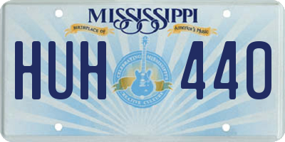 MS license plate HUH440