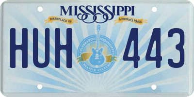 MS license plate HUH443