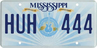 MS license plate HUH444