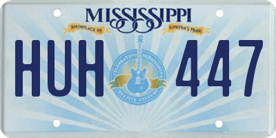 MS license plate HUH447
