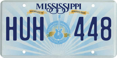 MS license plate HUH448