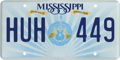 MS license plate HUH449