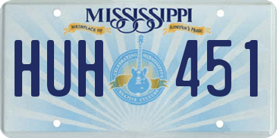 MS license plate HUH451
