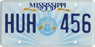 MS license plate HUH456