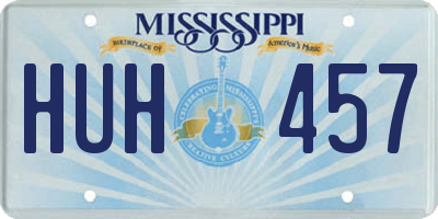 MS license plate HUH457