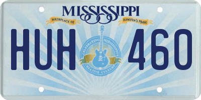 MS license plate HUH460