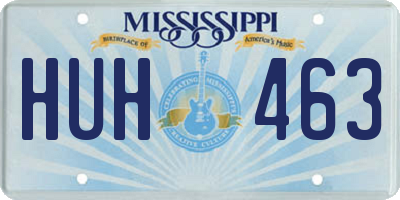 MS license plate HUH463