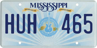 MS license plate HUH465