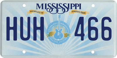 MS license plate HUH466
