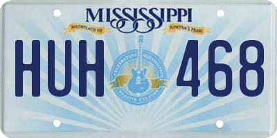 MS license plate HUH468
