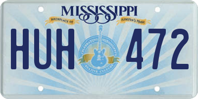 MS license plate HUH472