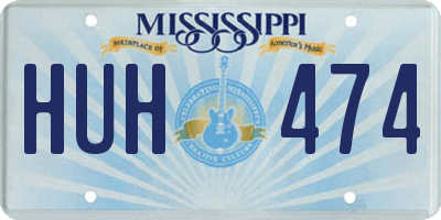 MS license plate HUH474