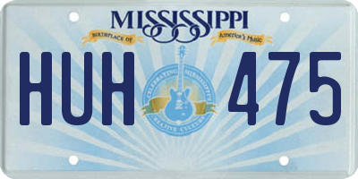 MS license plate HUH475