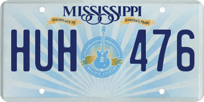 MS license plate HUH476