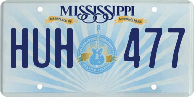MS license plate HUH477