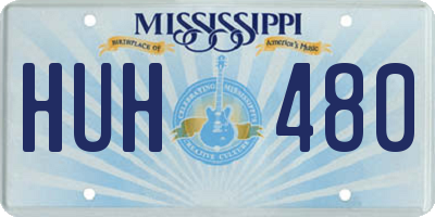 MS license plate HUH480