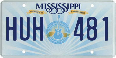 MS license plate HUH481