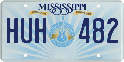 MS license plate HUH482