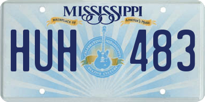 MS license plate HUH483