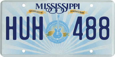 MS license plate HUH488