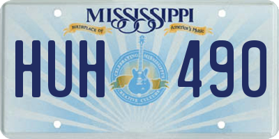 MS license plate HUH490