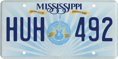 MS license plate HUH492