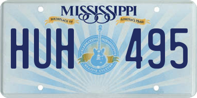 MS license plate HUH495