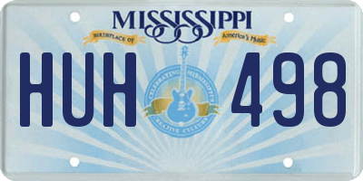 MS license plate HUH498