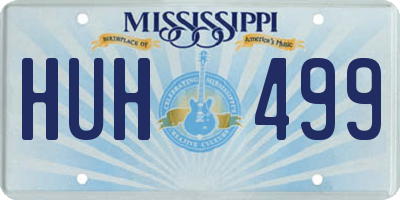 MS license plate HUH499