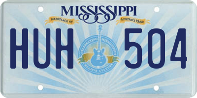 MS license plate HUH504
