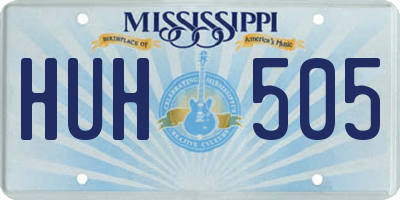 MS license plate HUH505