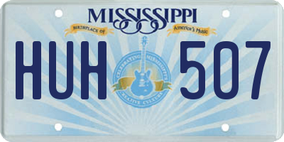 MS license plate HUH507