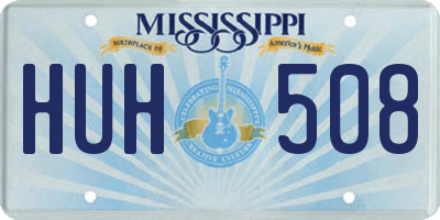 MS license plate HUH508