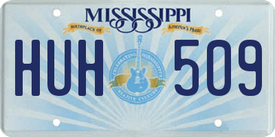 MS license plate HUH509