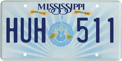 MS license plate HUH511