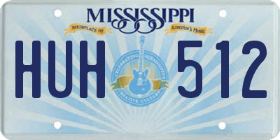 MS license plate HUH512