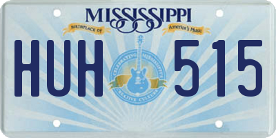 MS license plate HUH515