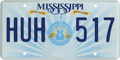 MS license plate HUH517
