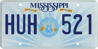 MS license plate HUH521